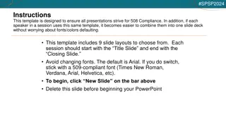 Strive for 508 Compliance with SPSP2024 Presentation Template