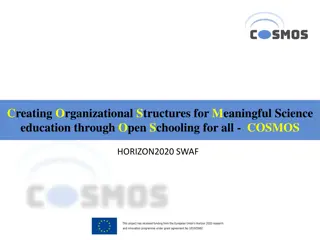 Innovative Organizational Structures for Science Education: COSMOS HORIZON2020 SWAF