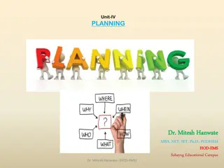 Understanding the Importance of Planning in Management by Dr. Mitesh Hanwate