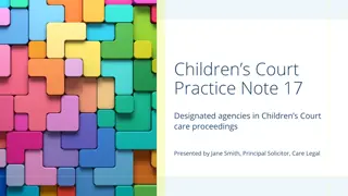 Enhancing Collaboration in Children's Court Care Proceedings: Practice Note 17