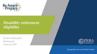 Disability Retirement Eligibility Guidelines for SCRS and PORS Members