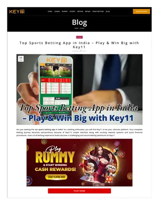 Top Sports Betting App in India – Play & Win Big with Key11