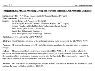 Enhanced Impulse Radio Group Proposal for LRP UWB PHY Band Allocation Discussion