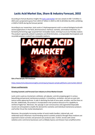 Lactic Acid Market Size, Share & Industry Forecast, 2024–2032