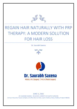 Regain Hair Naturally with PRP Therapy