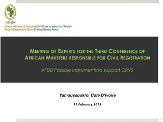 Funding Strategies and Programs for Civil Registration Improvement in Africa