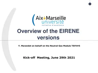 Overview of EIRENE Versions and Neutral Gas Module TSVV#5 Kick-off Meeting