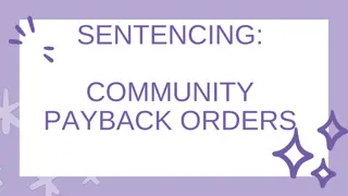 Understanding Perspectives on Community Sentencing Orders