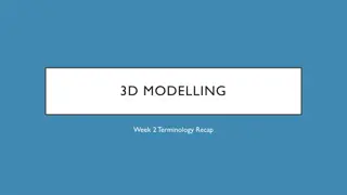 Advanced 3D Modelling Techniques and Terminology Recap