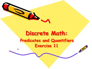 Predicates and Quantifiers Exercise Solutions