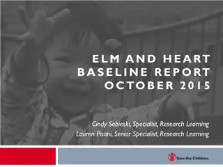ELM and Heart Baseline Report October 2015: Research Findings and Sample Analysis
