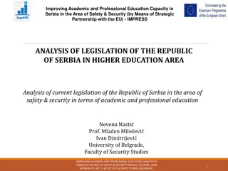 Enhancing Education Capacity in Serbia - Safety & Security Analysis