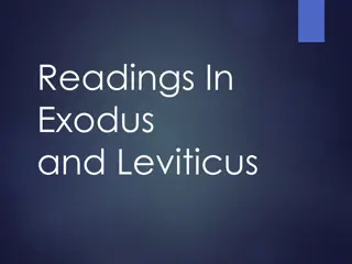 Key Readings in Exodus and Leviticus with Obedience to the Gospel Message