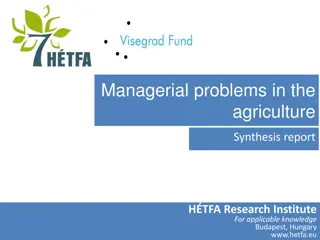 Agriculture Management Issues Research Report