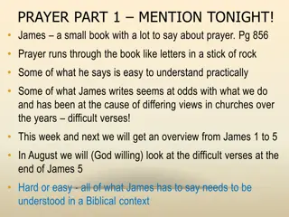 Understanding Prayer According to the Book of James
