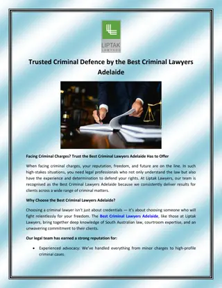 Trusted Criminal Defence by the Best Criminal Lawyers Adelaide