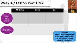 Priestley's Examination of Eric's Role and Actions in 'DNA'