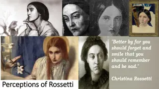 Insights into Christina Rossetti's Artistic Identity and Poetic Practice