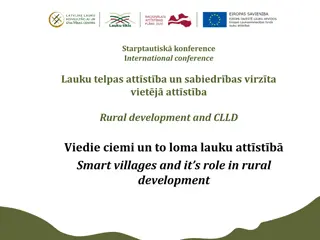 Smart Villages for Rural Development and Sustainability