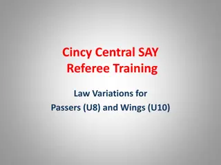 SAY Referee Training Law Variations for Passers and Wings Levels