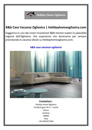 B&b Case Vacanze Ogliastra  Holidayhomeogliastra.com(Holiday Home Ogliastra)