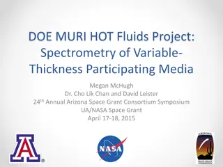 Spectrometry of Variable-Thickness Participating Media in DOE MURI HOT Fluids Project