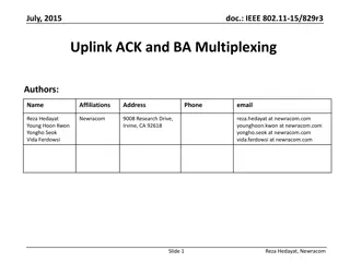 IEEE 802.11-15 Uplink ACK and BA Multiplexing Details