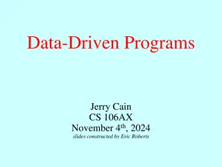 Understanding Data-Driven Programs for Efficient Application Design
