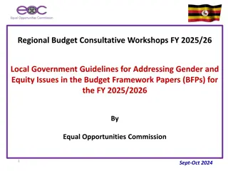 Guidelines for Addressing Gender and Equity Issues in Local Government Budget Framework Papers