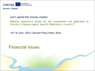 Webinar Applicant's Guide for Competitive Call on Green Region Priority 2 - Specific Objectives 2.4 and 2.7