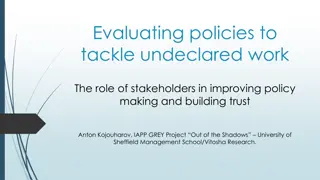 Evaluating Policies to Tackle Undeclared Work: Stakeholders' Role & Policy Improvement