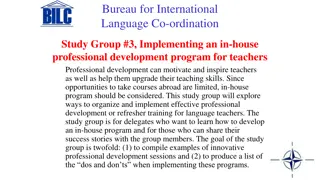 Implementing Effective Professional Development for Language Teachers