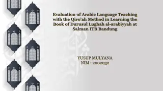 Arabic Language Teaching Evaluation with Qiro'ah Method at Salman ITB Bandung