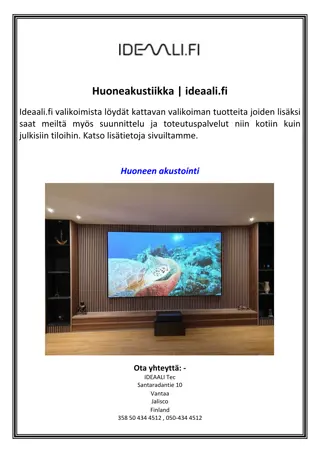 Huoneakustiikka  ideaali.fi(IDEAALI Tec)