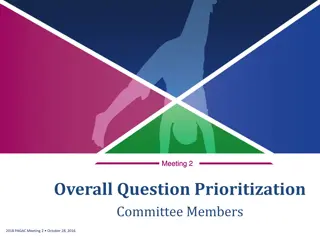 Health Prioritization Criteria and Subcommittee Questions - PAGAC Meeting Highlights