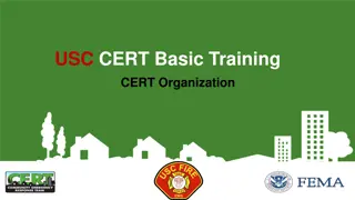 Effective CERT On-Scene Management Principles and Objectives