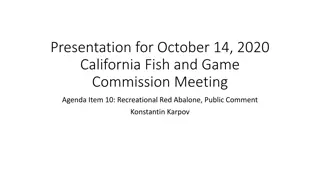 Red Abalone Recovery Efforts: Insights from California Fish and Game Commission Meeting