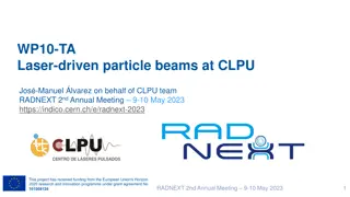 Laser-Driven Particle Beams at CLPU: Insights from the RADNEXT 2nd Annual Meeting