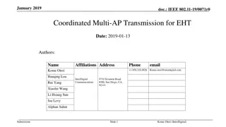 Coordinated Multi-AP Transmission for EHT