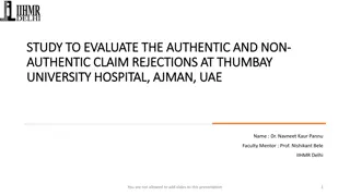 Evaluation of Authentic and Non-Authentic Claim Rejections at Thumbay University Hospital, Ajman, UAE