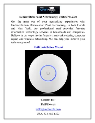 Demarcation Point Networking  Unifinerds