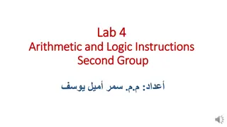 Instructions for Arithmetic and Logic Operations in Assembly Language