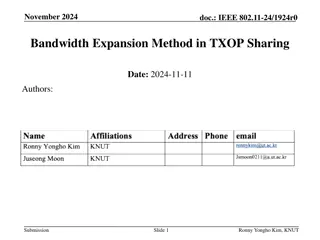 Bandwidth Expansion Method in TXOP Sharing for IEEE 802.11-24/1924r0