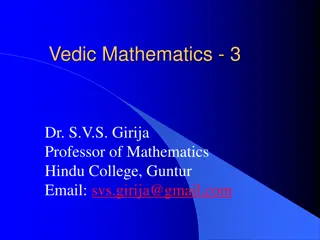 Vedic Mathematics Techniques for Decimal Expansions and Division