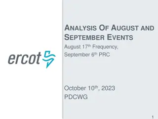 Energy Resource Analysis for August and September Events