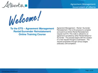 Online Rental Reinstatement Process via ETS - Agreement Management Government of Alberta