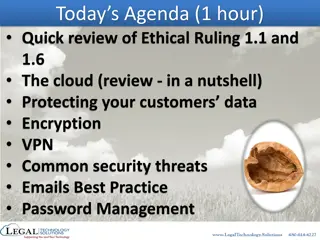 Quick Review of Ethical Ruling and Data Protection Best Practices