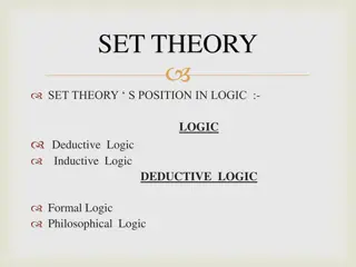 Set Theory in Logic: Exploring Deductive and Formal Logic