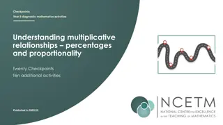 Understanding Multiplicative Relationships in Percentages and Proportionality Activities