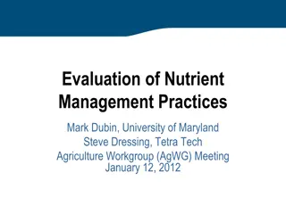 Optimizing Nutrient Management Practices for Agriculture Sustainability